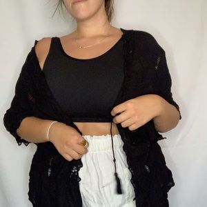 Black flowy light weight cardigan